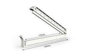 Poseklemme 130/110 mm - hvid