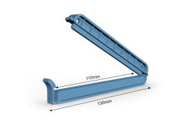 Poseklemme 130/110 mm - blå
