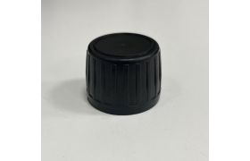 Skruelåg m/liner - Ø28 mm - sort