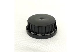 Kapsel - Ø40 mm - konus/låsering/grovrillet - sort