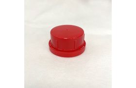 Kapsel - Ø43mm - konus/låsering/grovrillet - rød