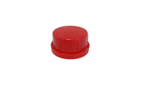 Kapsel - Ø43mm - konus/låsering/grovrillet - rød