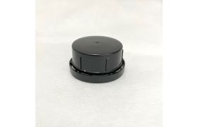 Kapsel - Ø43mm - konus/låsering/grovrillet - sort