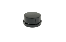Kapsel - Ø43mm - konus/låsering/grovrillet - sort