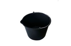 Plastspand m. hældetud gen.plast - 12L. m/metalh.