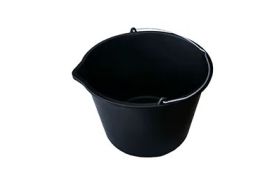 Plastspand m. hældetud gen.plast - 15L. m/metalh.