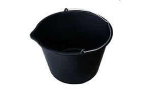 Plastspand m. hældetud gen.plast - 20L. m/metalh.