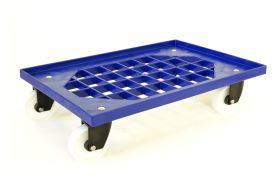 Tralle 620x420 mm-4 drejegf-nylonhj-m.gitter-Blå