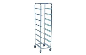 Kassevogn rustfrit stål 8 indstik - 590x460x1880 mm