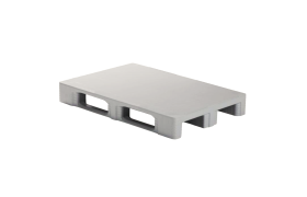 Plastpalle Craemer TC1 med 3 m. - u. kanter - Grå