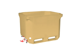 Isoleret kar 1000 L - cremefarvet - PE