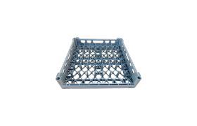 Opvaskekurv 500x500 mm åbne sider - grå