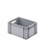 Plastlåda R - 400x300x193 mm m/hål - grå