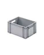 Plastlåda R - 400x300x193 mm m/hål - grå