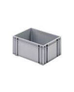 Plastlåda R - 400x300x193 mm m/hål - grå