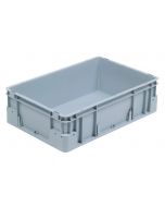 Plastlåda S - 600x400x180 mm utan hål - Grå