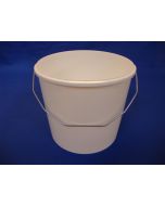Plastbehållare 2256 - 5,8 L. med metallhandtag - Vit