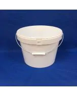Plastbehållare 8116-11,3 L. med metallhandtag - Vit