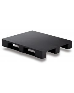 Plastpall Craemer TC3 med 3 sidor - utan kanter - Svart