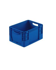 Plastlåda S - 400x300x220 mm m/hål - Blå