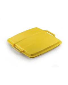 Lock för plastbehållare 90L 385x395 mm - gul