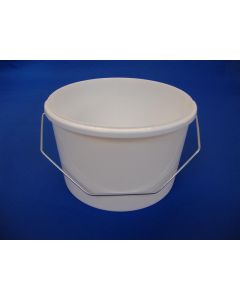 Plastbehållare 2191 - 2,6 L. med metallhandtag - Vit