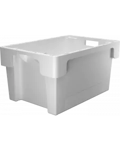Plastlåda stapelbar vändbar 600x400x300 mm - Vit