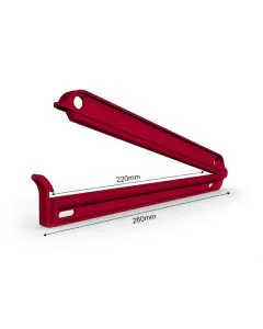 Väskklämma 260/220 mm - röd