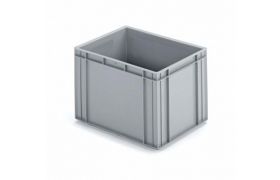 Plastlåda R - 400x300x273 mm utan huv - grå