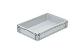 Plastlåda Basicline 600x400x120 mm - Grå