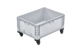 Plastlåda BasicPlus 800x600x460 mm - grå