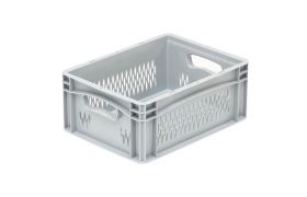 Plastlåda Basicline perf. 400x300x170 mm - Grå