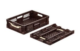 Vikbar brödlåda - 600x400x154 mm - brun