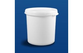 Plastbehållare HOM26000 - 27,5 L med handtag - Vit