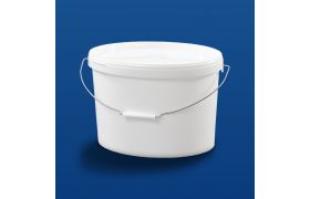 Oval plastbehållare EOE12500 - 12,6 l. - Vit
