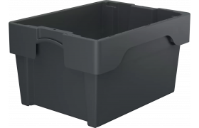 Plastlåda stapelbar 400x300x220 mm - Grå