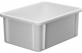 Plastlåda stapelbar 400x300x165 mm - Vit