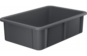 Plastlåda stapelbar 600x400x165 mm - Grå